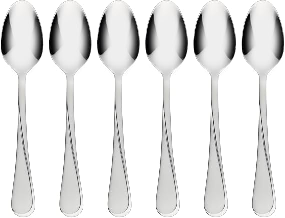 Cambridge Gravity Sand Teaspoons Silverware Set for 6, Flatware