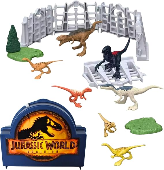 Mattel Jurassic World Dominion Minis - 15-Piece Miniature Dinosaur Toy Figure Playset