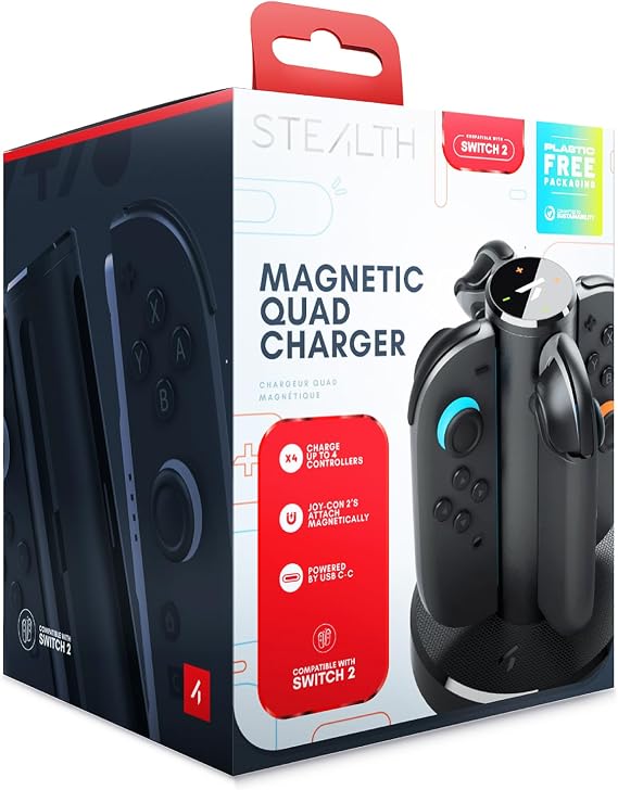 STEALTH Quad Charging Dock Compatible with Switch 2 Joycons