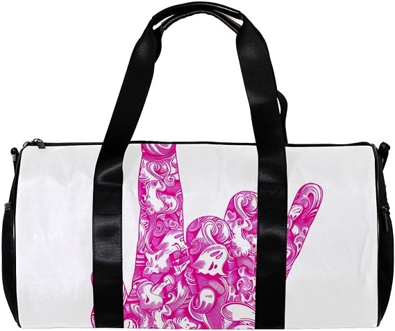 Gym Bag, Duffel Bag, Workout Bag, Weekender Overnight Bag, Fashion Neon Stars, pattern 846