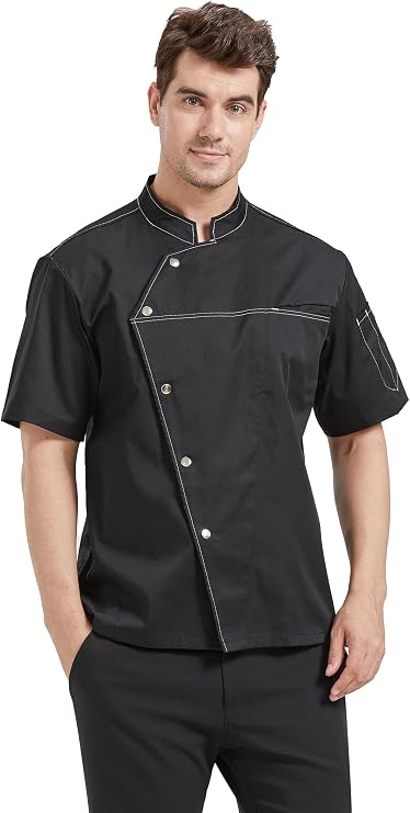 Nanxson Unisex Chef Coat Men Chef Jacket with Breathable Mesh