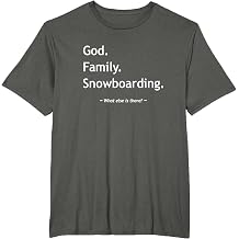 Christian Faith Christianity God Family Snowboarding T-Shirt