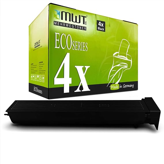 4x MWT Printer Cartridges compatible for Konica Minolta C451 replaces TN-411K TN411K Black