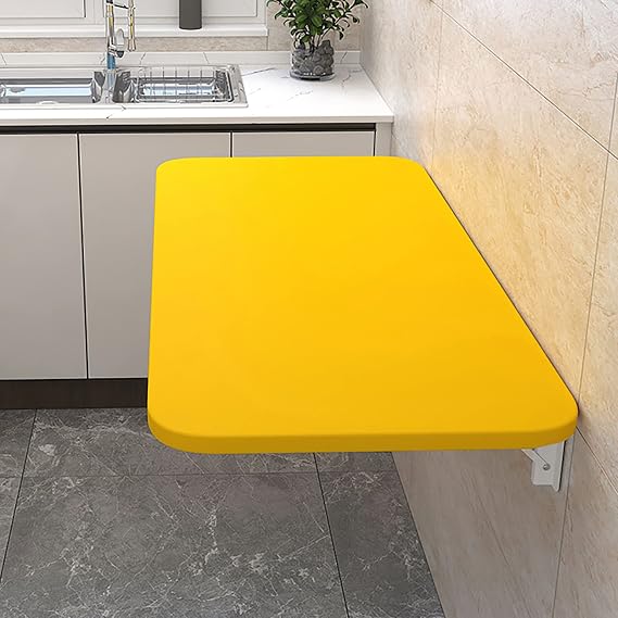 Wall Mounted Folding Table Space Saving Folding Kitchen Table Laundry Folding Table Heavy Duty Wall Mounted Table With Bracket Portable Wall Table Wall Table For Kitchen Laundry Room Dining Room ( Col