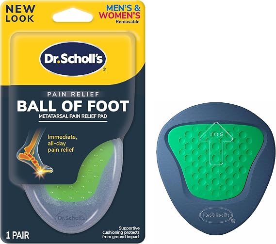 Dr. Scholl's Ball of Foot Pads, Metatarsal Foot Pads for Women and Men