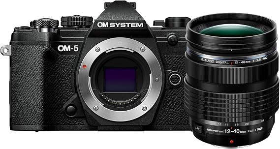 OM SYSTEM OM-5 Camera with M.Zuiko ED 12-40mm PRO II Lens, 20 MP, Black
