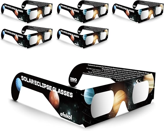 efekol Gafas para eclipse solar, certificado EN ISO 12312-2 y CE