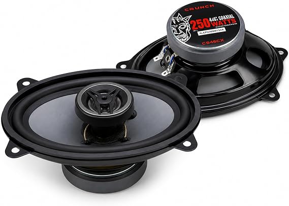 Crunch CS Series 4x6 Inch 250W 2-Way Coaxial Car Speakers, Pair
