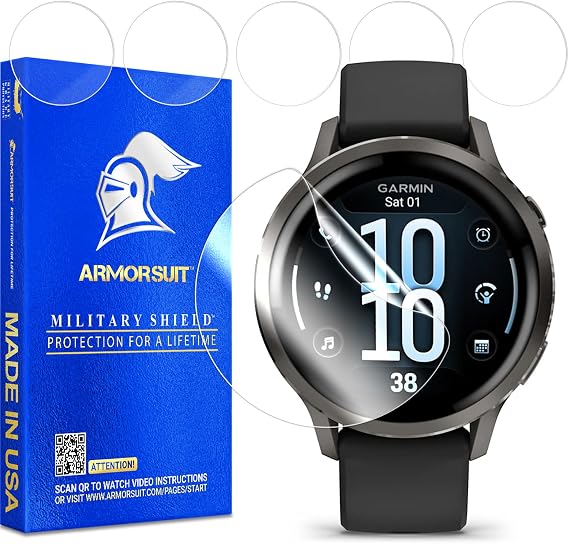 ArmorSuit 6 Pack for Garmin Venu 4 (41mm) Screen Protector MilitaryShield HD Clear TPU Film - Made in USA