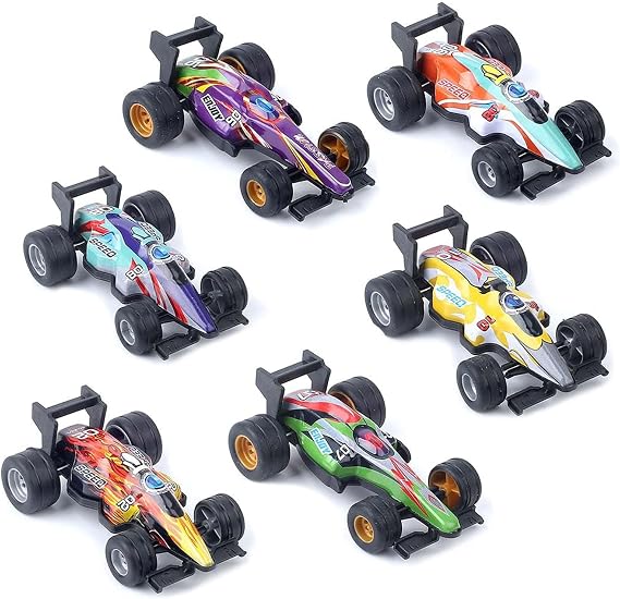 Pull Back Toy Cars Mini Pull Back Cars Set Colourful Small Pull-Back Racing Vehicles Interesting Pull Back Toy for Toddlers Girls Boys Birthday Party Gift (6)
