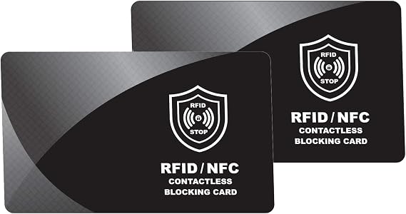 RFID Blocker Karte - NFC Schutzkarte - Störsender - Kreditkarten Schutz - Blockierkarten für Geldbörse Cliphalter Reisepass nie Wieder einzelne Schützhullen
