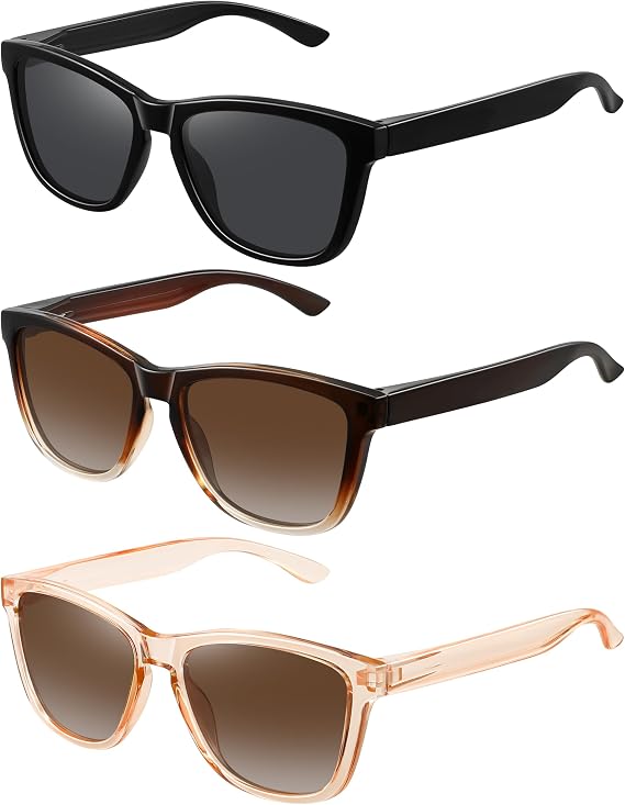 MEETSUN Polarized Sunglasses for Women Men Trendy Retro Square Shades | UV400 Sun Glasses Ideal for Safe Commute Driving,Summer Beach Vacations,Street Style,Running