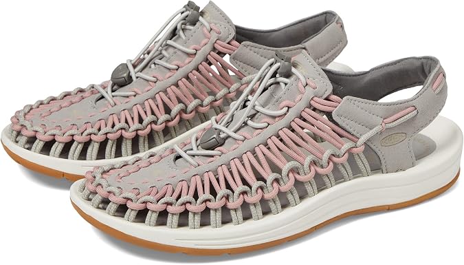 KEEN Women's Uneek Classic Two Cord Sandals, Drizzle/Fawn, 6.5