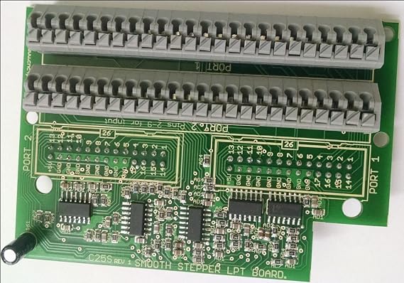 C25S Smooth Stepper Terminal Board - 34 I/O, No Ribbon Cables, TTL 5VDC, ATX Motherboard