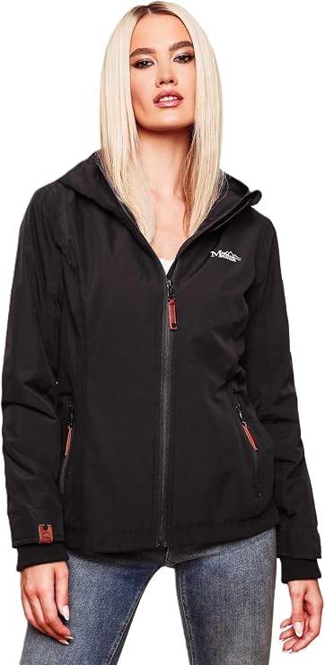 Marikoo Women's Spring Transition Jacket Lightly Lined Hood Short B862