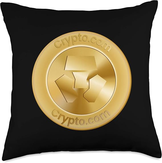 Crypto Coin CRO Logo Image Cryptocurrency Throw Pillow