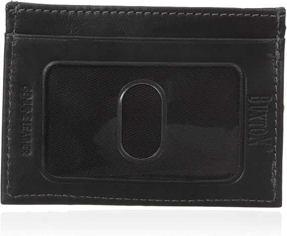 Buxton Men's Hunt Front Pocket Money Clip Slim Minamalist Wallet