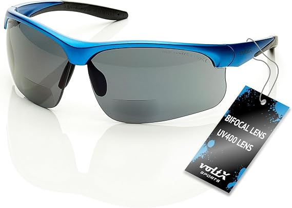 voltX ULTIMATE SPORTS Bifocal Safety Glasses +1.0 Dioptre, Smoke Lens