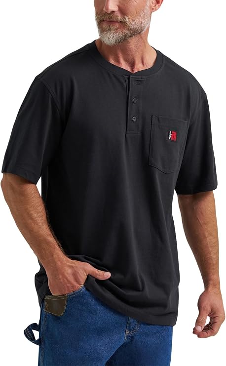 Wrangler Men's Short Sleeve Henley Tee