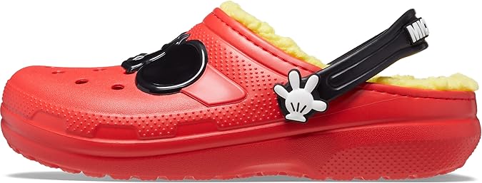 Crocs Kids' Classic Lined Disney Clogs, Mickey and Minnie Mouse Shoes and Slippers