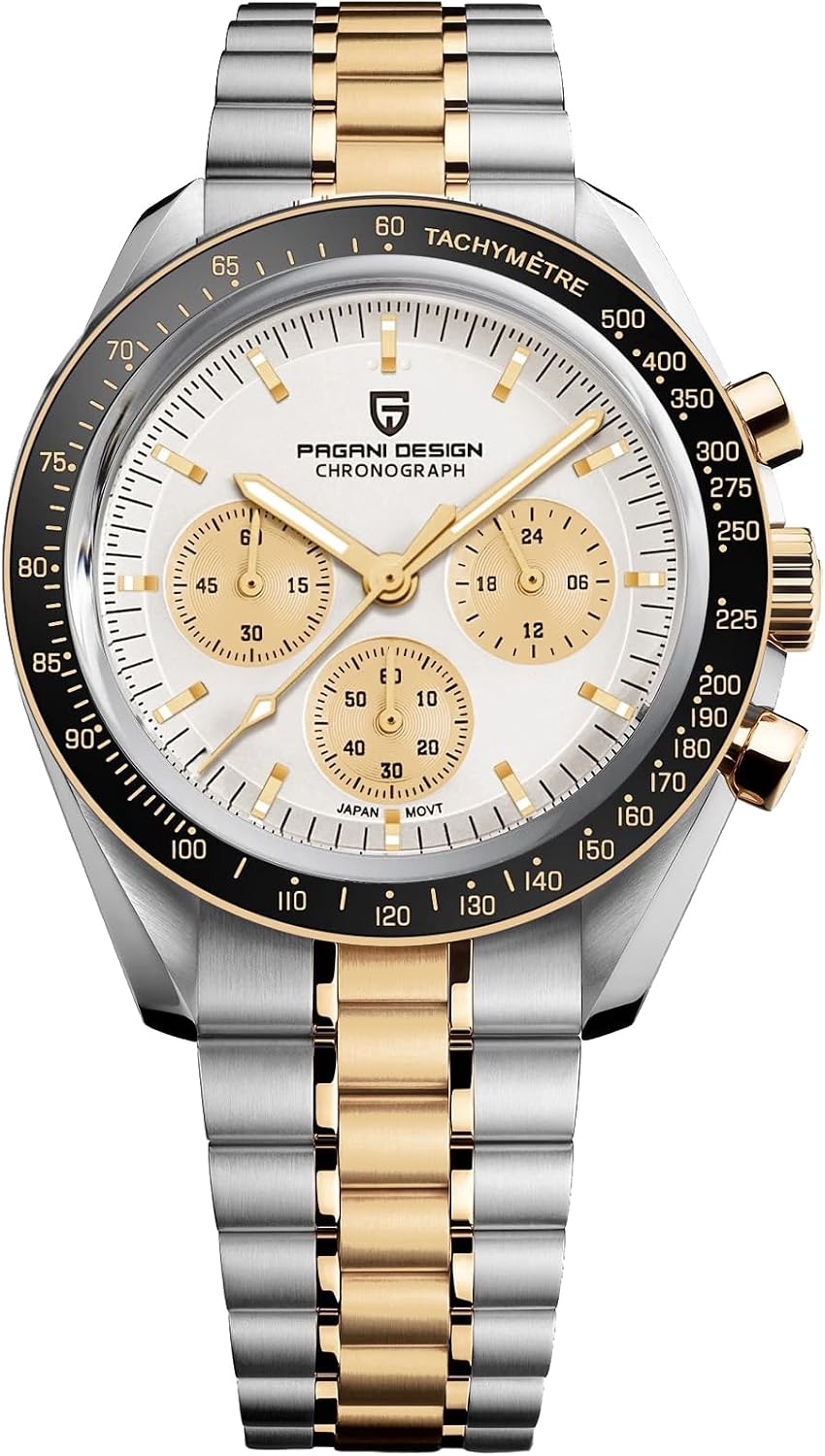Pagani Design 1701 V6 Moon Wristwatch Men's Quartz Chronograph Watches Japan VK63 Movement Stainless Steel Waterproof Sports Watch