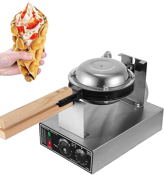 Bubble Waffle Machine - 1400W Electric Bubble Waffle Maker 180 Degree Rotated Non-Stick Egg Waffle Maker With Non-Stick Commercial Intelligent Egg Waffle Maker Bubble Waffle