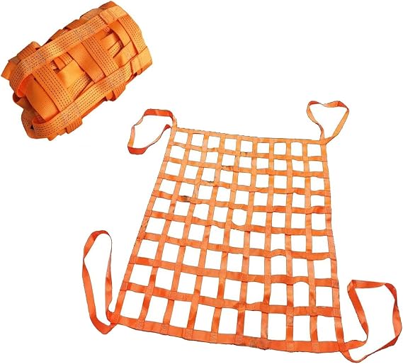 Cargo Lifting Net - Selastic Cargo Netting, Flat Nylon Sling Lifting Net, Loading And Unloading Heavy Objects, Hanging Lifting Cargo Net, Bungee Cargo Netting, Lifting Work Equipment