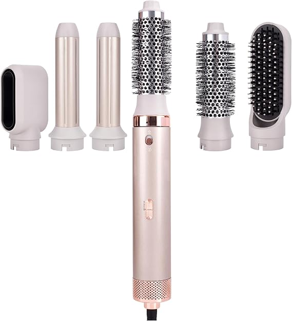5 in 1 Blow Dryer Brush Set, Air Styler, Auto wrap Hair Styler for Curling, Volumizing, Straightening and Styling, Negative Ion Frizz-Free Hot Air Brush