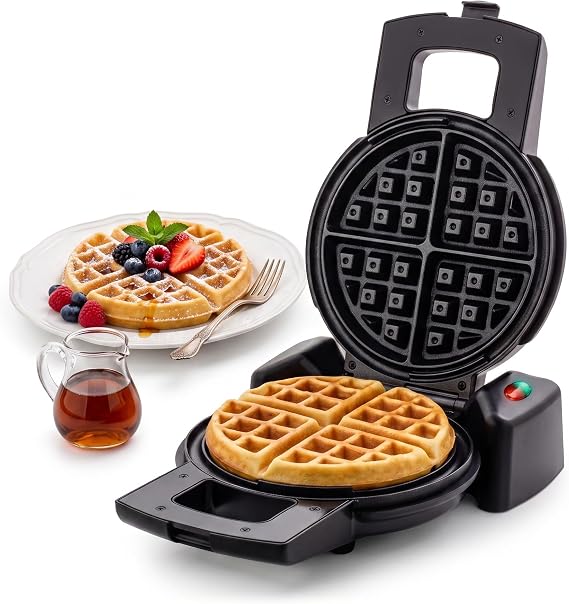 OVENTE Belgian Waffle Maker, 1000W, 180 Rotating Function, Black WMF1440BR