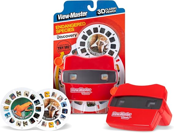Classic View-Master Metallic Viewfinder with 2 Reels - Retro STEM Learning Toy for Kids & Adults, Nature Education for Ages 3+