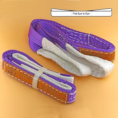 Lifting Sling 1 x3 - 2200 lbs Capacity - Lifting Nylon Sling 1T-3M - Fiber Sling for Lifting, Anchoring, Towing, Heavy Duty for 6:1 Safety Factor Industrial Use