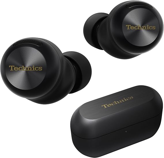 Technics Reference Class Hi-Fi Wireless Ear Buds, Dolby Atmos with Head Tracking, Adaptive Noise Cancelling, 3 Device Multipoint, 10-Hr Battery, Wireless Charging, Improved Fit, EAH-AZ100-K(Black)