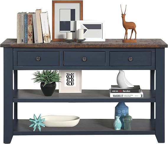 LKTART Solid Wood Console Table for Entryway;Sofa Table with Storage