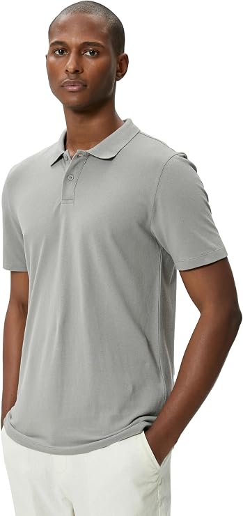 Cotton Polo Collar Short Sleeve Basic T-Shirt 4SAM10113MK T-Shirt Men
