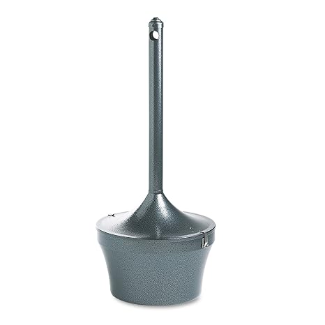 Rubbermaid Commercial Aladdin Smokers' Station, Round, Steel, 4.5 Gallons, Charcoal (R1639EHGR)