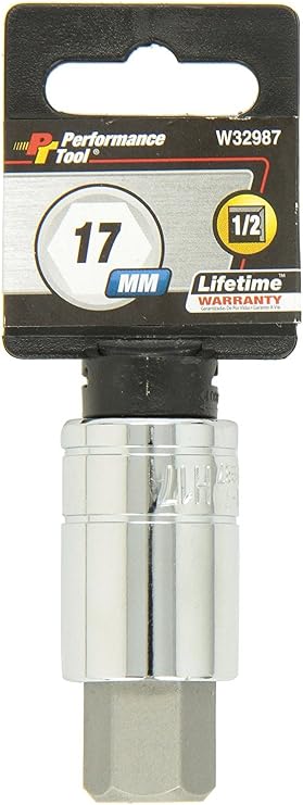 Performance Tool W32987 1/2 in. Drive 17 mm Hex Bit Socket