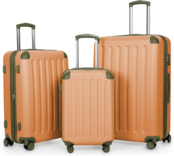 Hauptstadtkoffer Spree – 3-Piece Luggage Set – Carry-On Suitcase 55 cm, Medium Suitcase 65 cm & Large Travel Suitcase 75 cm, ABS+PC Hardshell, TSA Combination Lock, Apricot