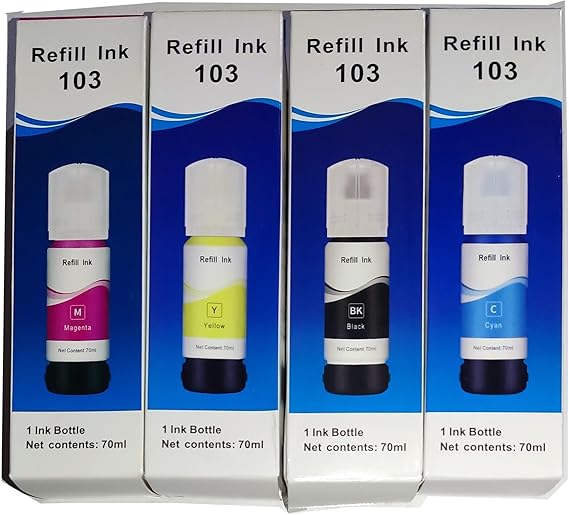 Melsan Epson ile Uyumlu EcoTank L3266 Mürekkep Muadil Set 4 Renk Takım