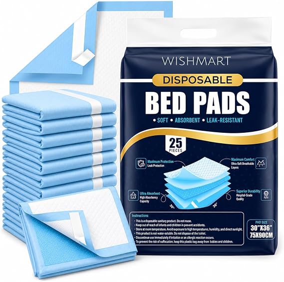 Premium Extra Large Super Absorbent Disposable Leakproof Underpads for Chronic Incontinence, Ultra Thick Adult Bed Pads