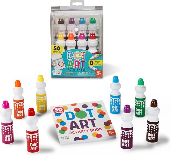 Chuckle & Roar - Dot Art Activity Kit - Mess Free Washable Markers for Preschoolers - Activity Coloring Book for Kids Ages 3+ Arts and Crafts Kit from Buffalo Games