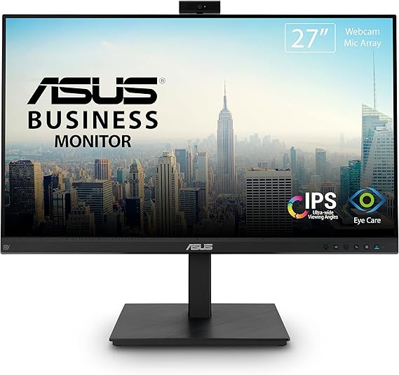 ASUS BE279QSK 27 Inch 1080P FHD Computer Monitor, Webcam, HDMI, DisplayPort