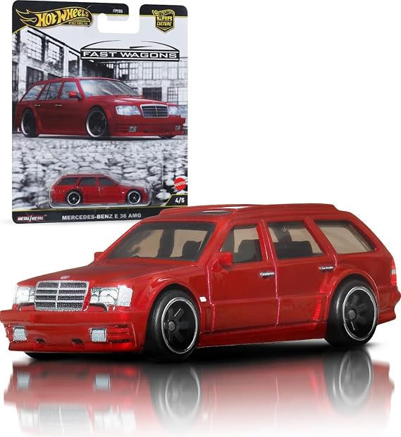 Hot Wheels Premium Fast Wagons - Mercedes-Benz E 36 AMG - Red (1/64)
