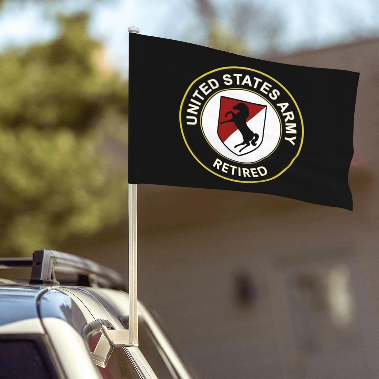 Us Army 11th Armored Cavalry Regiment Retired 12x18 Double Sided Car Flag Outdoor Car Window Flag For Outdoor Parades and Tourism1