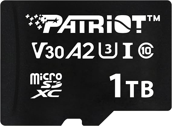 Patriot VX Series 1TB Micro SDXC V30 A2 UHS-I Memory Card