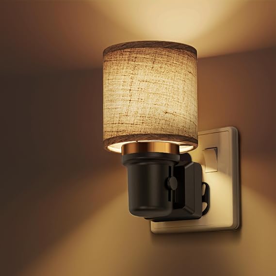 LOHAS-LED 2 Pack Modern Night Light Plug in Wall with Dusk to Dawn Photocell Warm White 3000K,Nightlight Plug in Wall for Hallway, Bathroom, Stairway