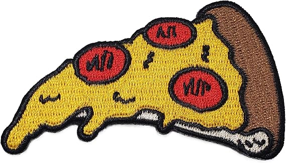 Kolorspun Pizza Patch - Hook and Loop Tactical Morale Patch