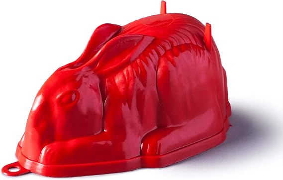 Kilo L31R Zeal Large Rabbit Jelly Mould, Red