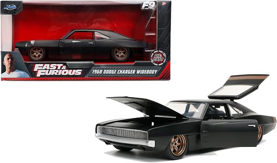 Jada, Hızlı nane Öfkeli/Fast & Furious 1968 Dodge Charger 124 Ölçek Araç, Die-Cast Metal, Açılabilen Parçalar, Çok Renkli