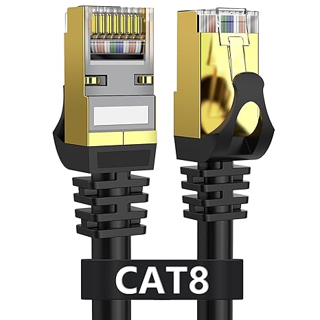 Dacrown Cat 8 Ethernet Cable 20FT, 40Gbps 2000MHz High-Speed Network Cable