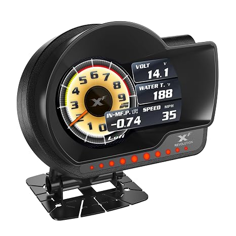 Lufi XF OBD2 Gauge Display Fuel Car Companion, Multi-Function & Overload Protection